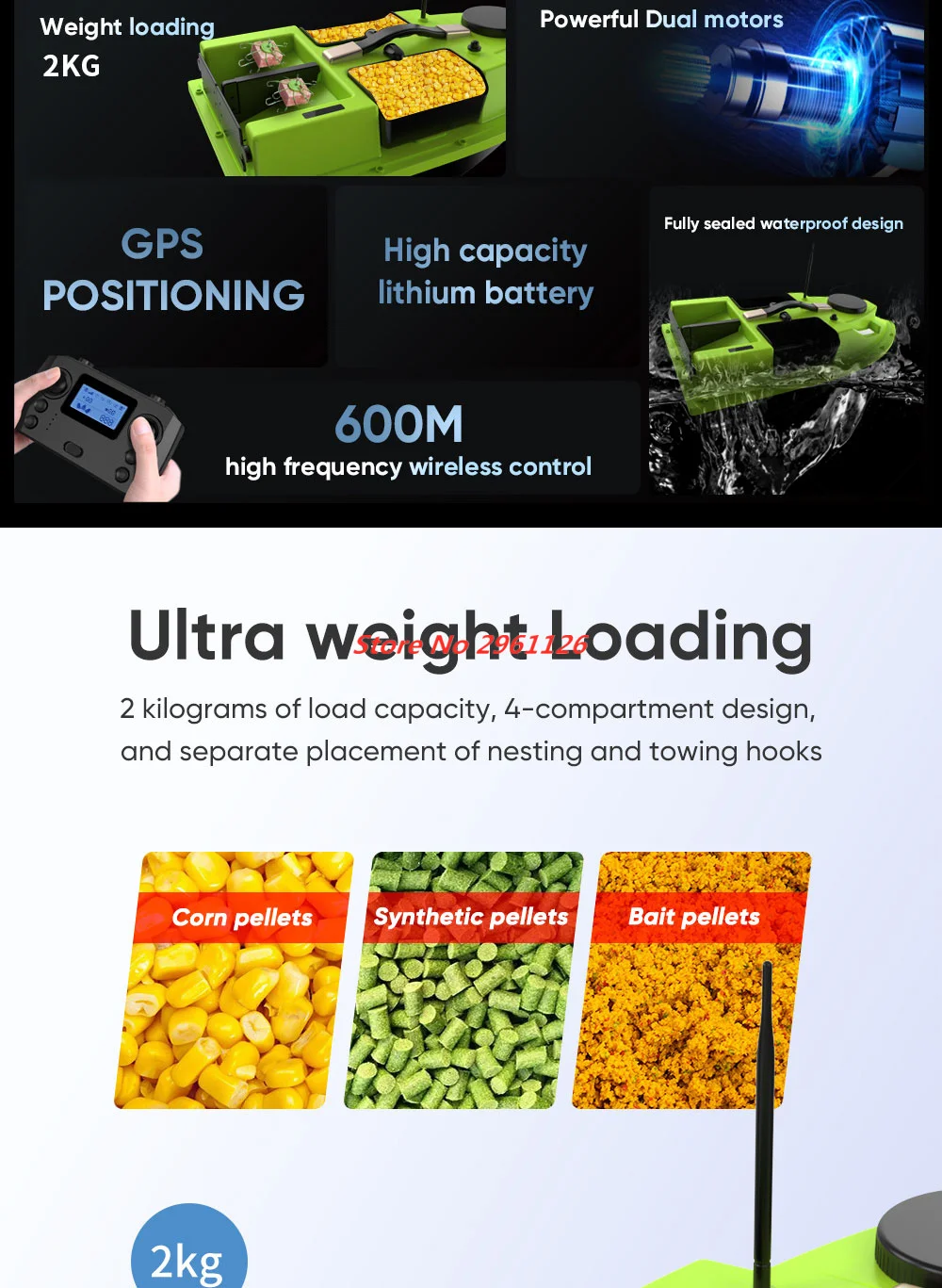 Fishing Boat Gps - 99 Points GPS Fishing Bait Boat
