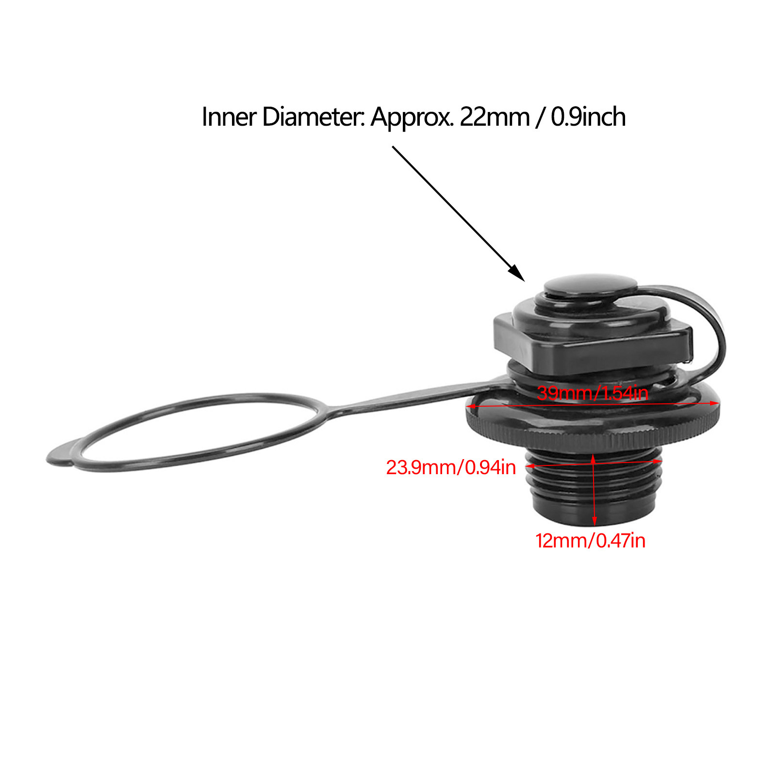 23.9mm Black Plastic Inflatabl - Fishing Boat Trailer recensie en prijs