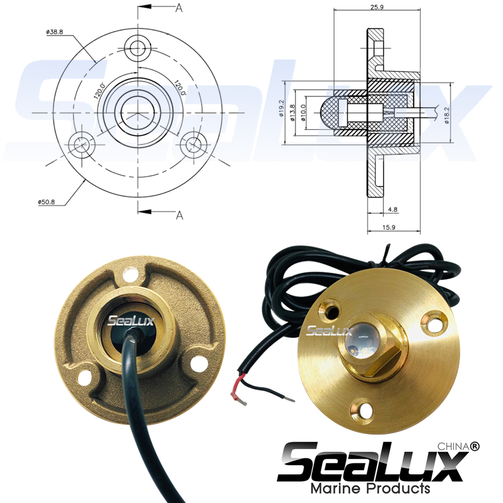 Sealux Brass drain plug LED li - Fishing Boat Navigation Light recensie en prijs