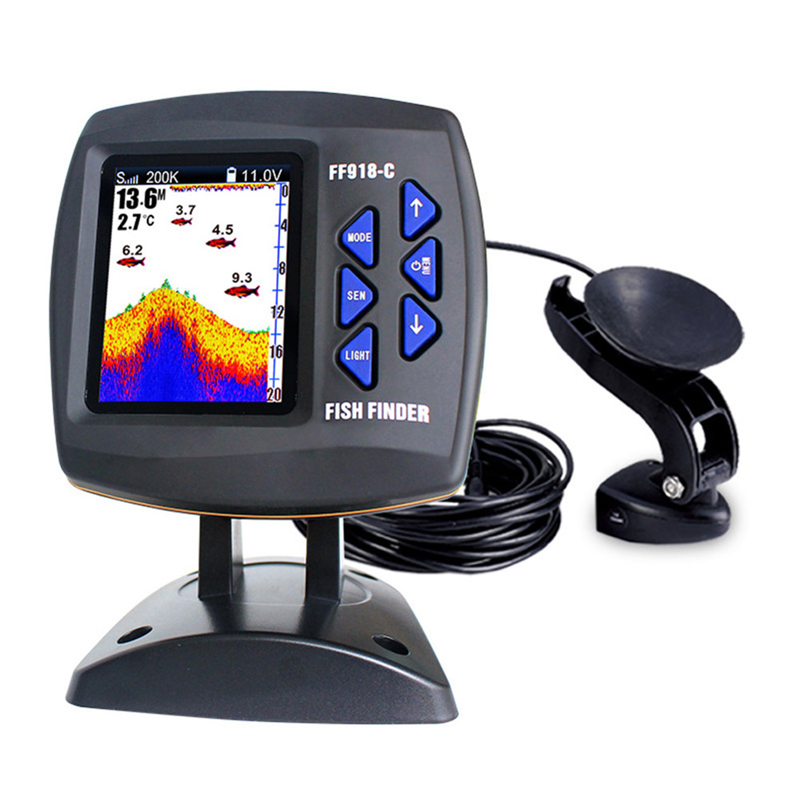 Color Screen Wired Fish Finder - Fishing Boat Depth Finder recensie en prijs