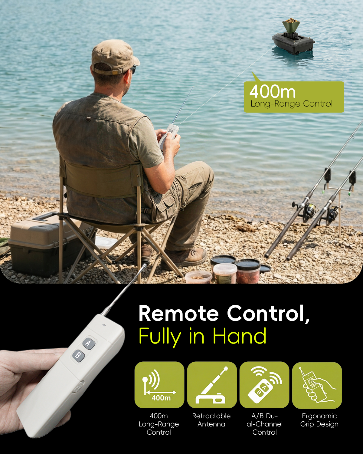 360° Rotating Bait Dispenser & - Fishing Boat Anchor Winch recensie en prijs