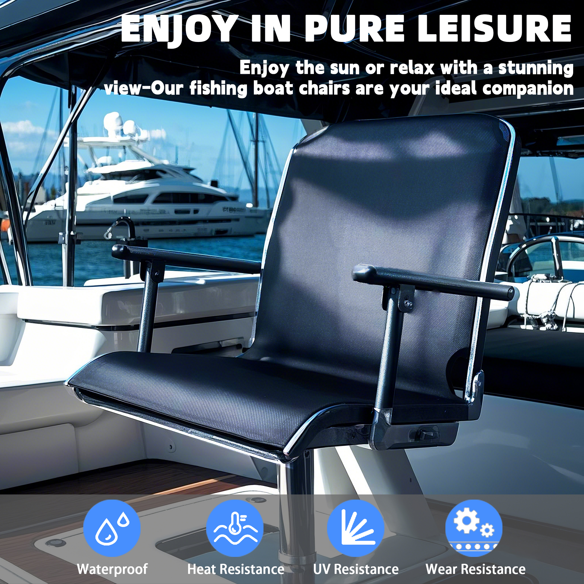 Marine Boat Seat Black and Lig - Fishing Boat Seat recensie en prijs