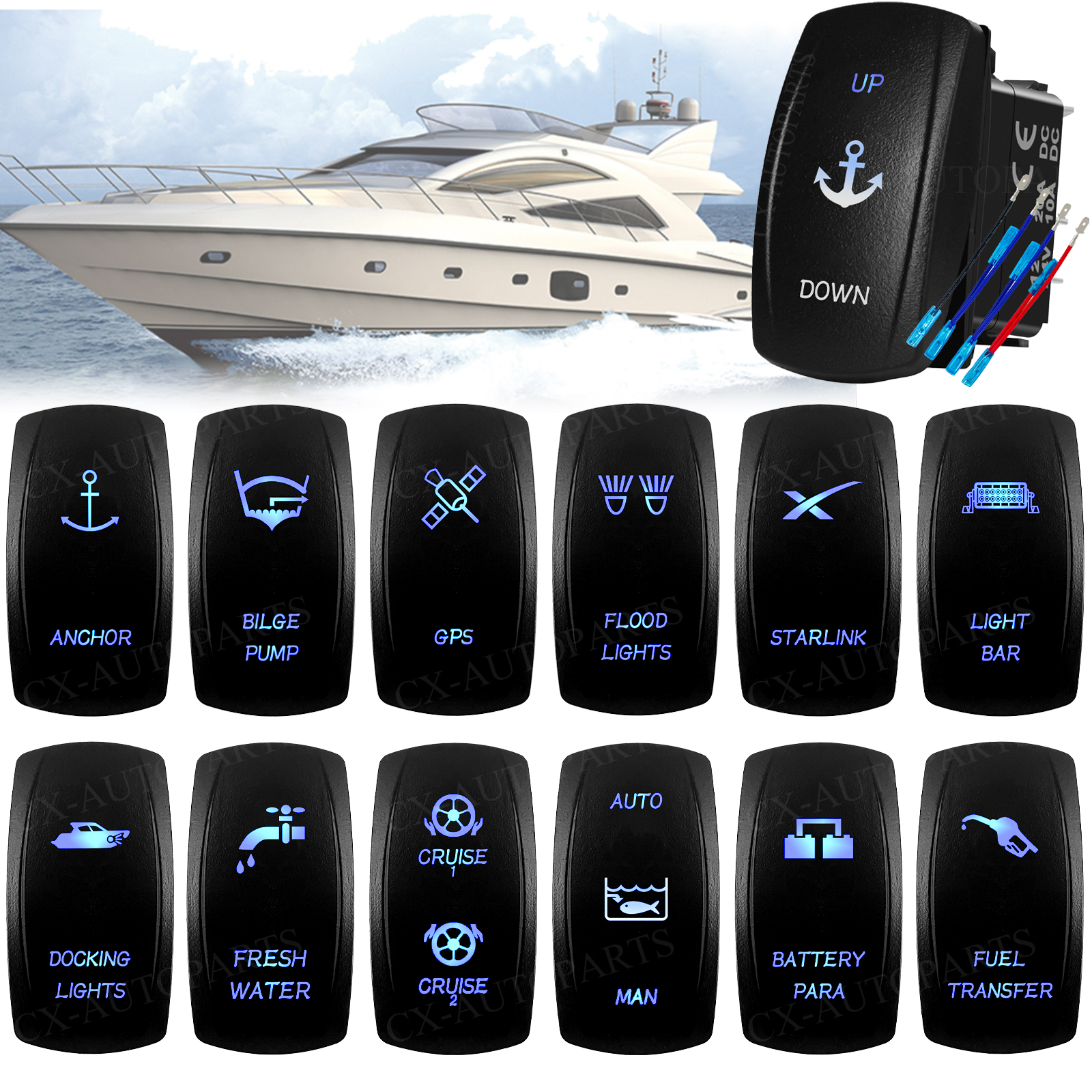 Marine Grade IP66 Rocker Switc - Fishing Boat Anchor recensie en prijs
