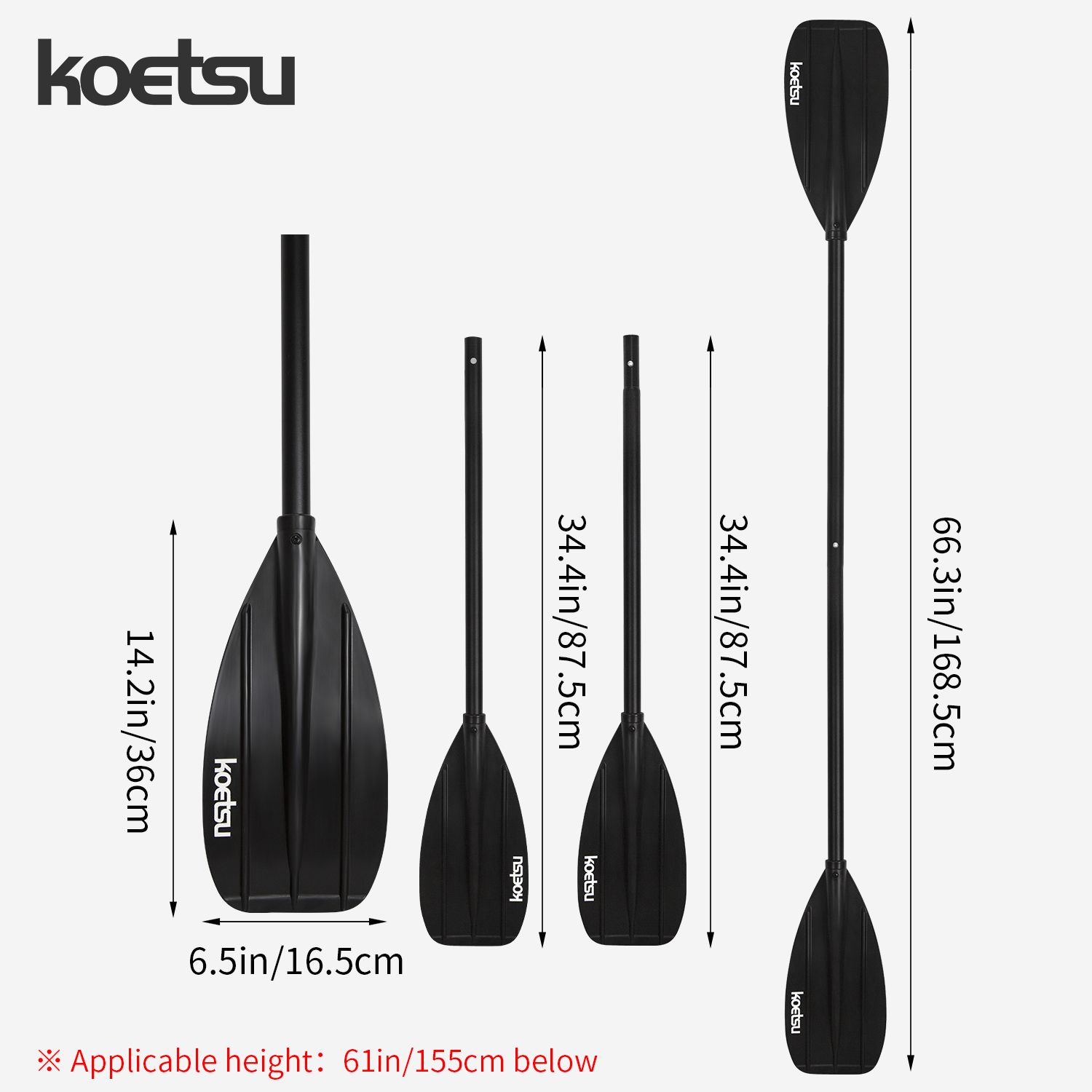 KOETSU Aluminum Alloy Double-H - Fishing Boat Paddle recensie en prijs