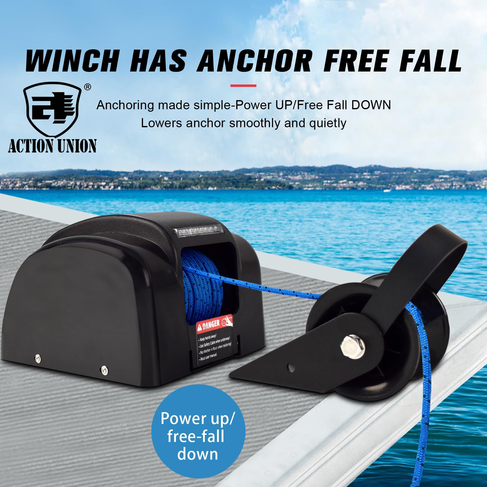 Electric anchor winch 12V, sui - Fishing Boat Steering Wheel recensie en prijs