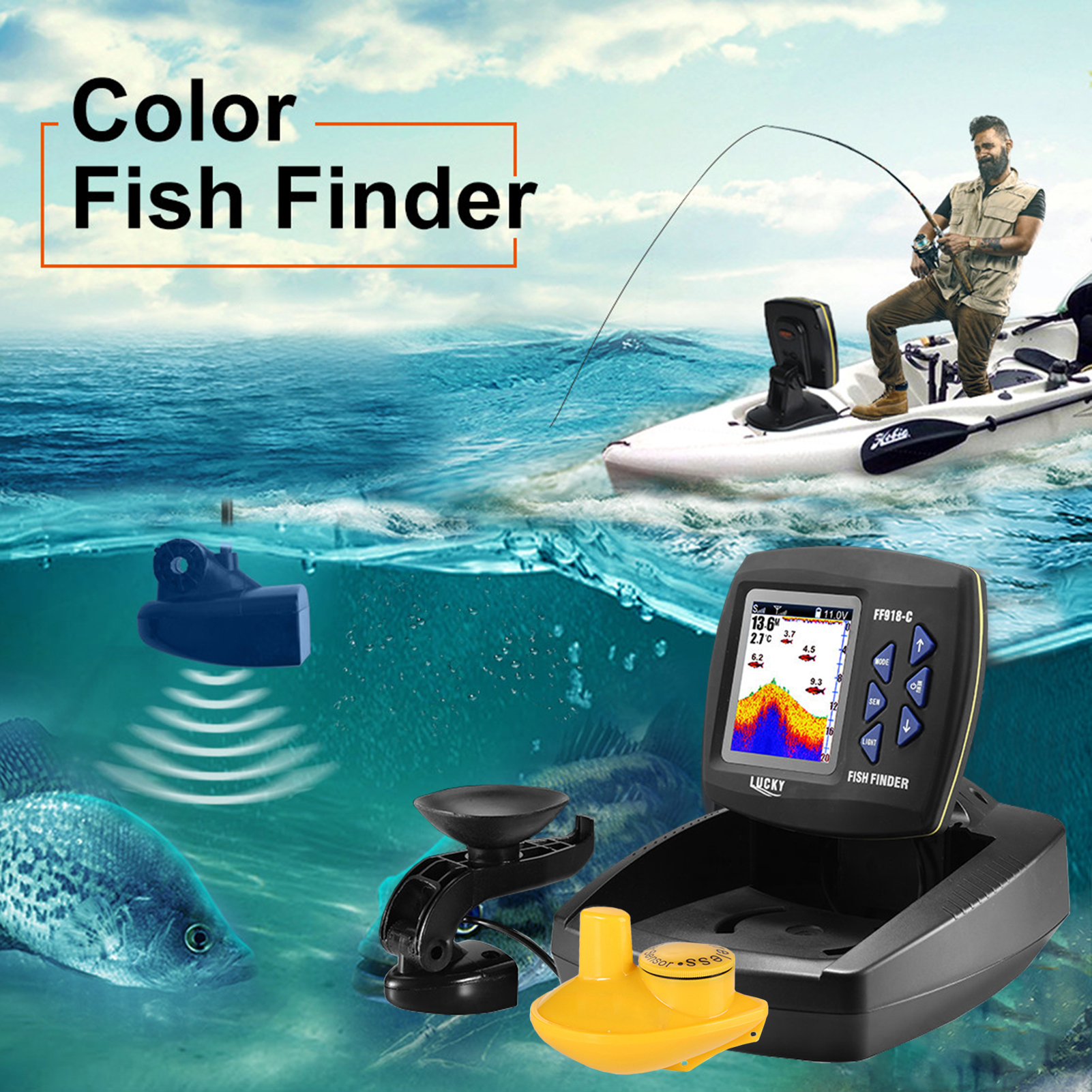 Portable Fish Finder Wireless  - Fishing Boat Depth Finder recensie en prijs