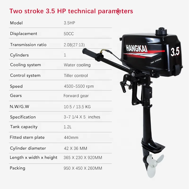 Boat Engines Outboard 3.5hp 2  - Fishing Boat Outboard Motor recensie en prijs