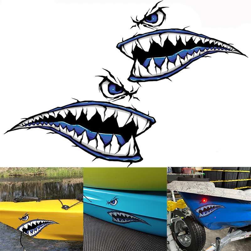 2PCS Shark Teeth Mouth Boat St - Fishing Boat Oar recensie en prijs