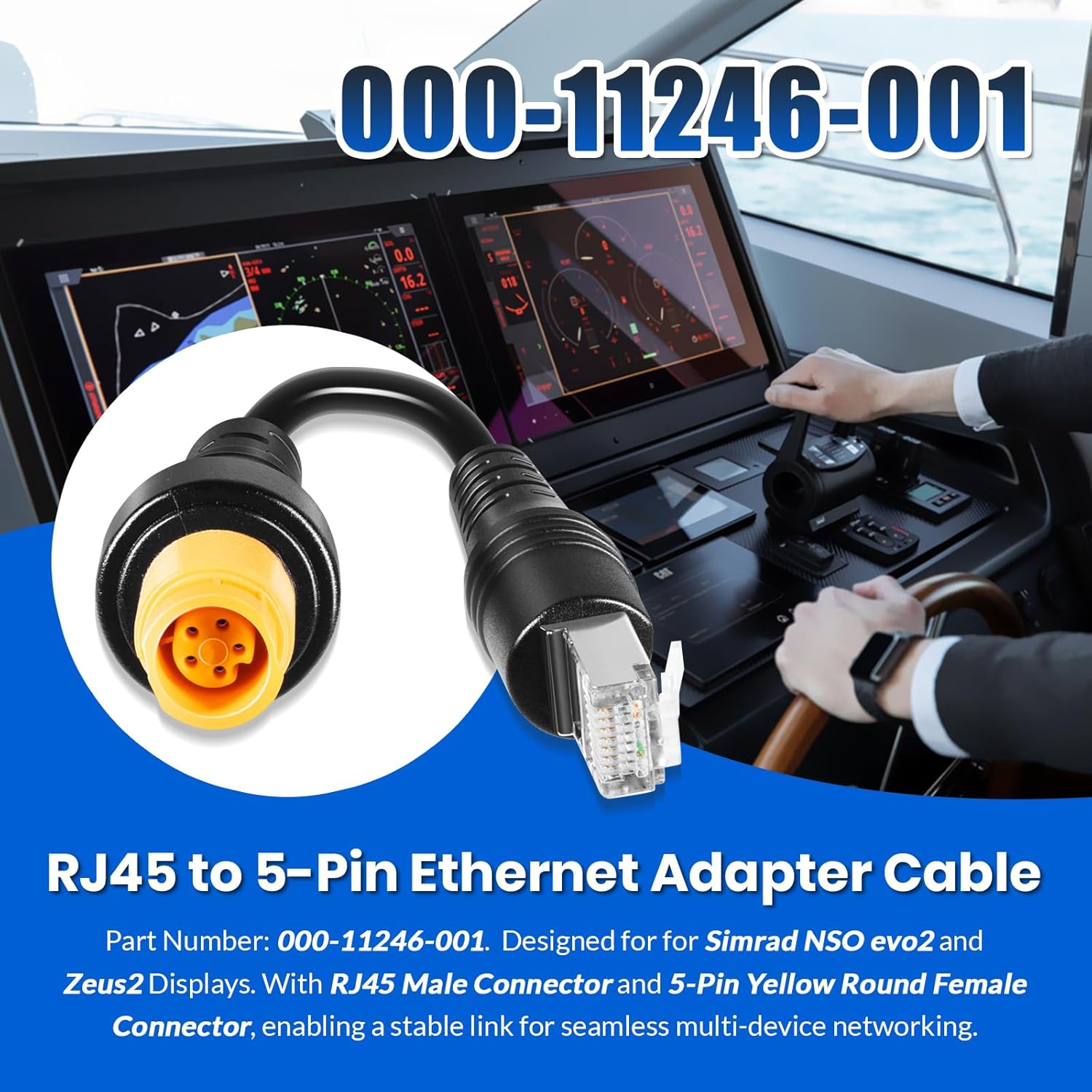 RJ45 to 5-Pin Marine Ethernet  - Fishing Boat Trailer recensie en prijs