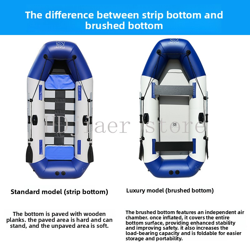 Inflatable Boat with Hard Bott - Fishing Boat Oar recensie en prijs